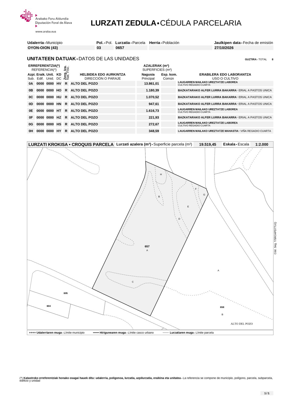 Finca rústica de 19.519 m² · Oyón-Oion · Fotografía 4